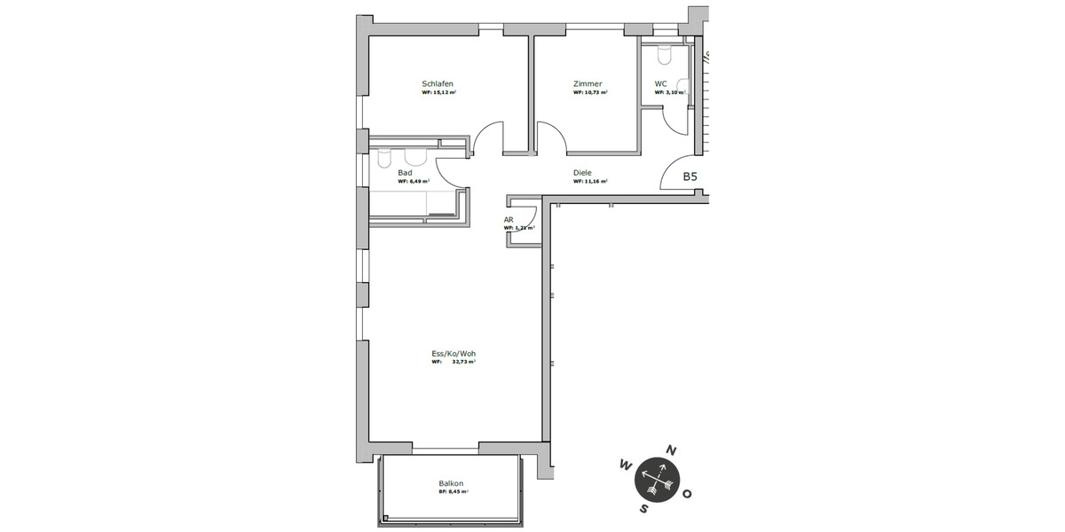 Etagenwohnung Erlangen Alterlangen - 3 Zimmer, 85 m&sup2;, 1.250&euro; | Angebot:25451221