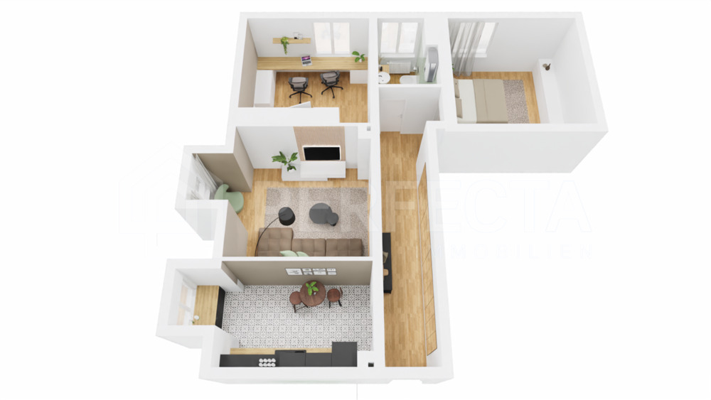 Etagenwohnung Nürnberg Tullnau - 3 Zimmer, 68 m&sup2;, 286.700&euro; | Angebot:25727747