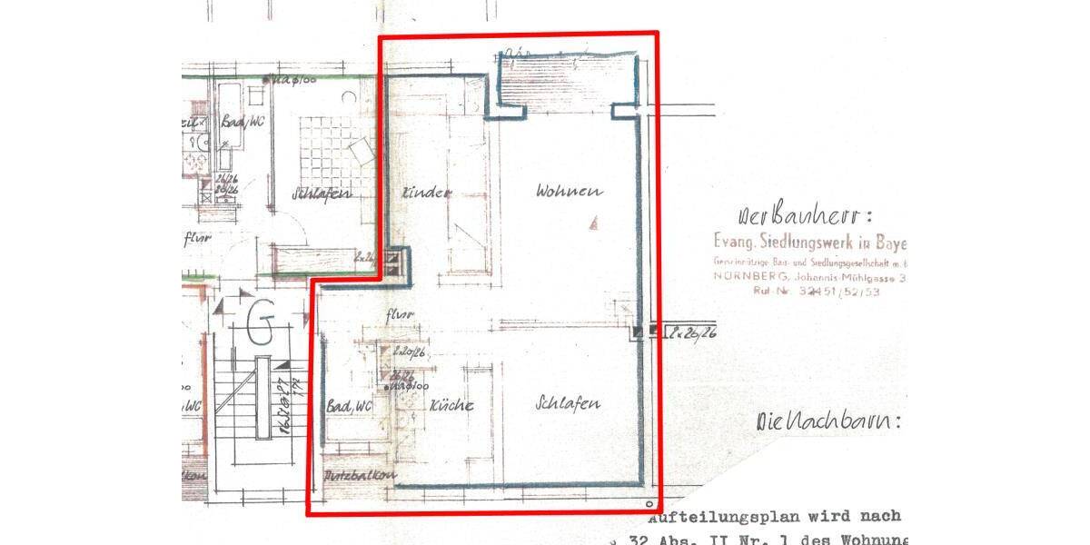 Etagenwohnung Fürth Eigenes Heim - 3 Zimmer, 66 m&sup2;, 245.000&euro; | Angebot:26555697