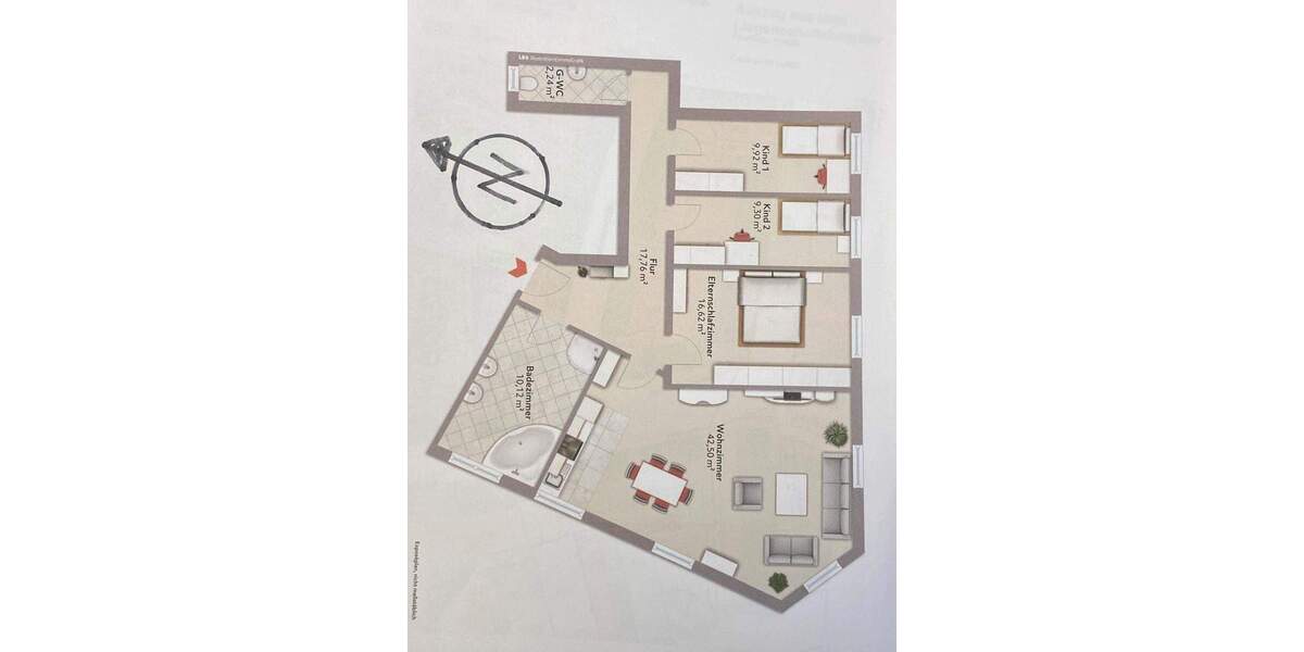 Etagenwohnung Nürnberg Mögeldorf - 4 Zimmer, 108 m&sup2;, 375.000&euro; | Angebot:25734063