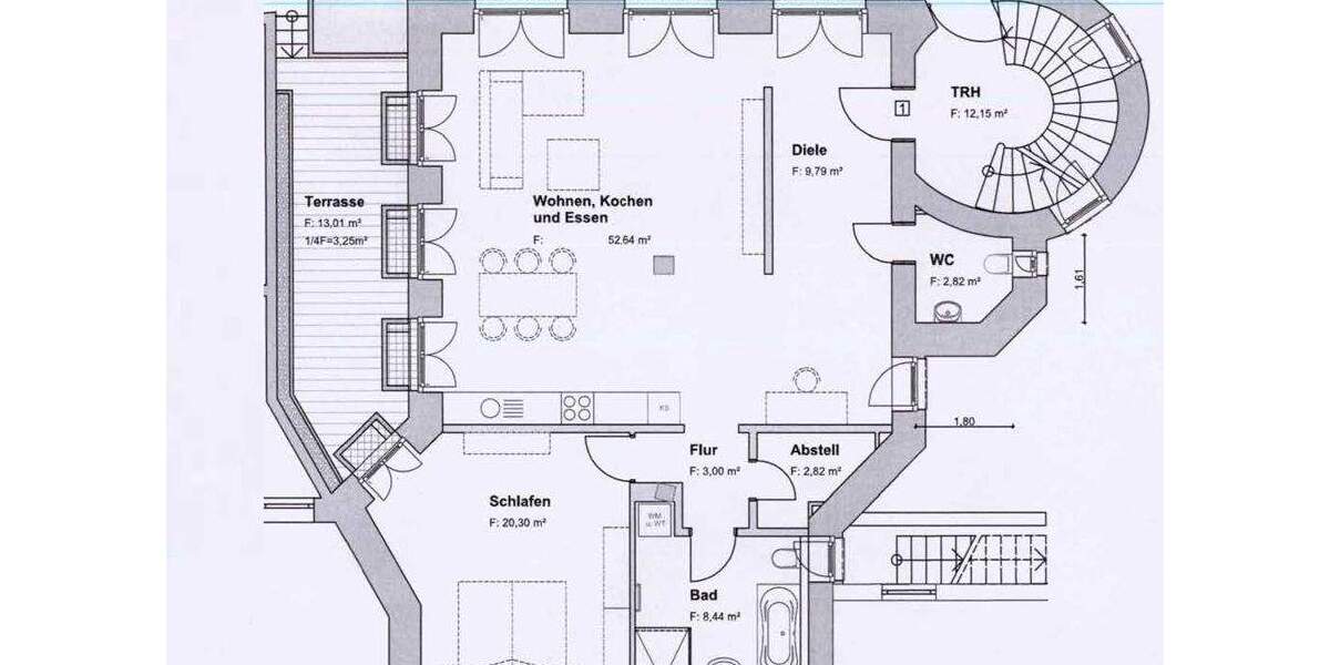 Etagenwohnung Nürnberg Rennweg - 2 Zimmer, 103 m&sup2;, 1.340&euro; | Angebot:25916385