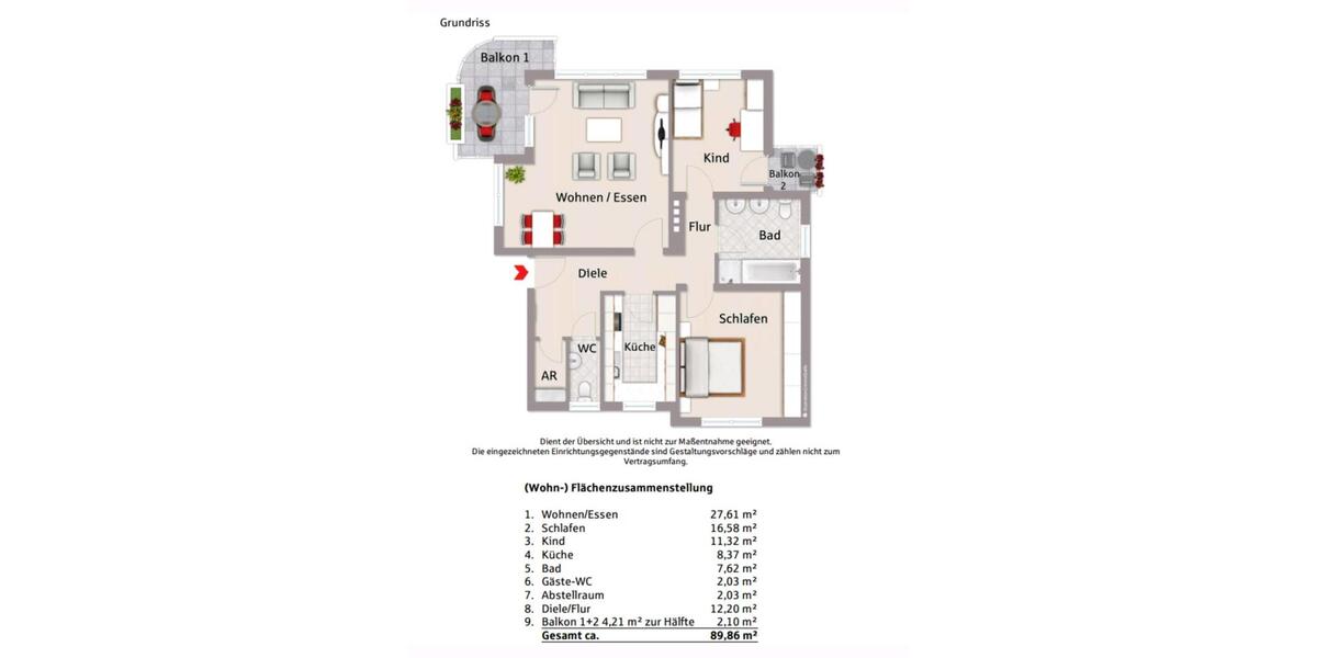 Etagenwohnung Oberasbach - 2 Zimmer, 90 m&sup2;, 1.250&euro; | Angebot:26498632