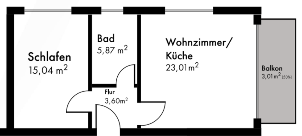 Etagenwohnung Feucht - 2 Zimmer, 48 m&sup2;, 816&euro; | Angebot:25086445