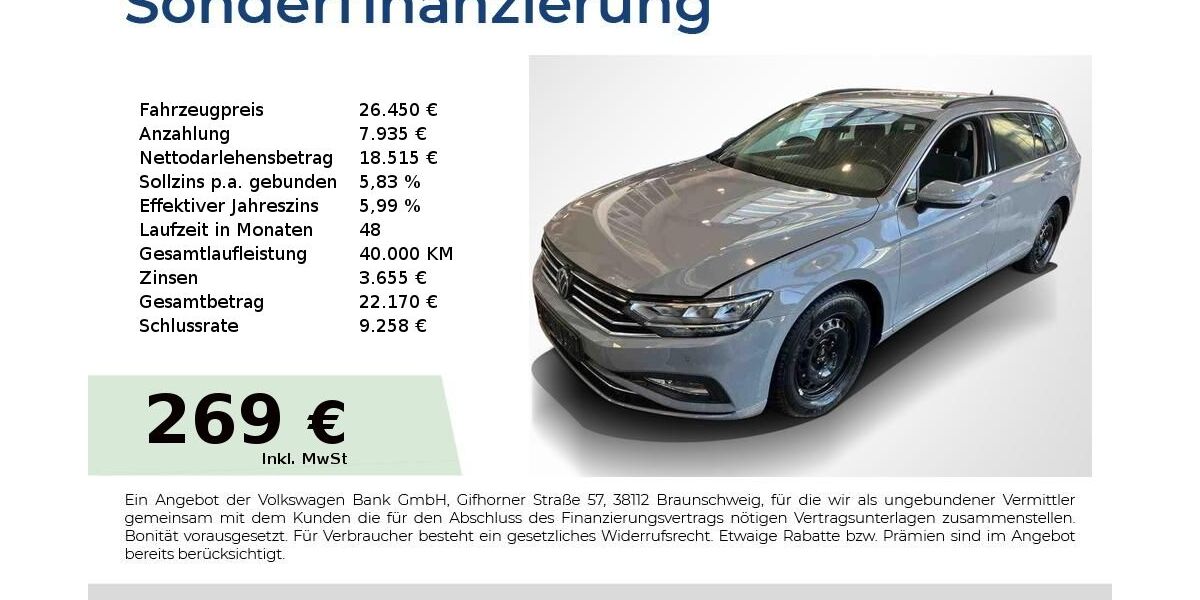 VW Passat Variant 33.950 km 26.450 &euro; Nürnberg 90431