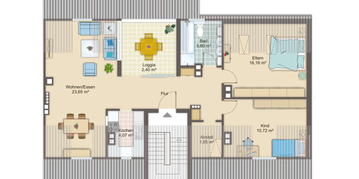 Etagenwohnung Nürnberg Gleißhammer - 3 Zimmer, 78 m&sup2;, 307.000&euro; | Angebot:25963272