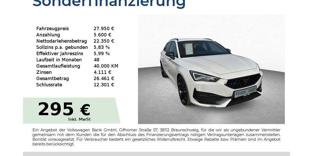 Cupra Leon 20.200 km 27.950 &euro; Schwabach 91126