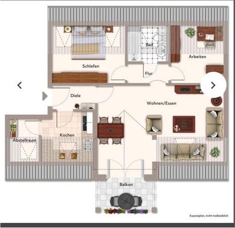 Dachgeschoßwohnung Höchstadt an der Aisch - 2.5 Zimmer, 63 m&sup2;, 630&euro; | Angebot:27631077