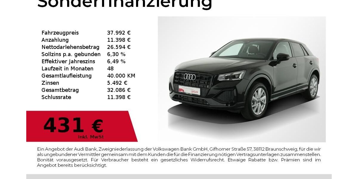 Audi Q2 7.700 km 36.780 &euro; Nürnberg 90411