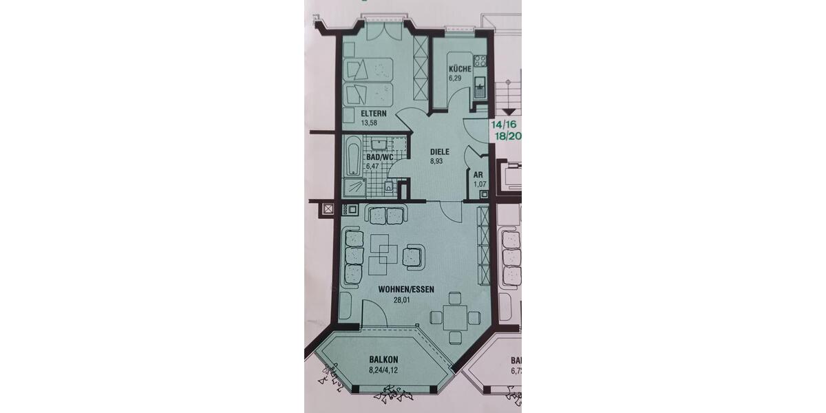 Etagenwohnung Nürnberg Gleißhammer - 2 Zimmer, 68 m&sup2;, 245.000&euro; | Angebot:25172740