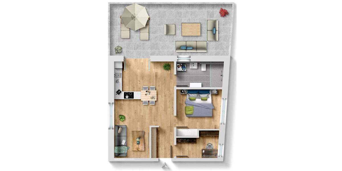 Etagenwohnung Nürnberg Höfen - 2 Zimmer, 76 m&sup2;, 520.000&euro; | Angebot:25880741