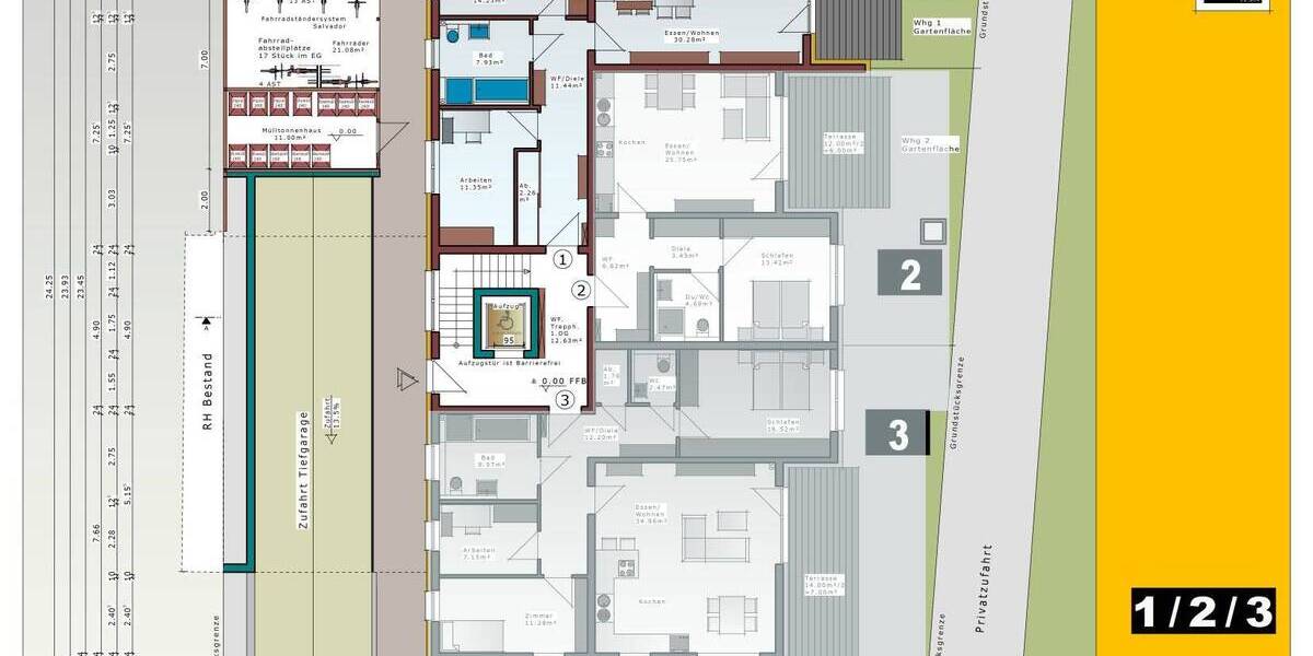 Terrassenwohnung Nürnberg Altenfurt - 3 Zimmer, 84 m&sup2;, 507.500&euro; | Angebot:25696152