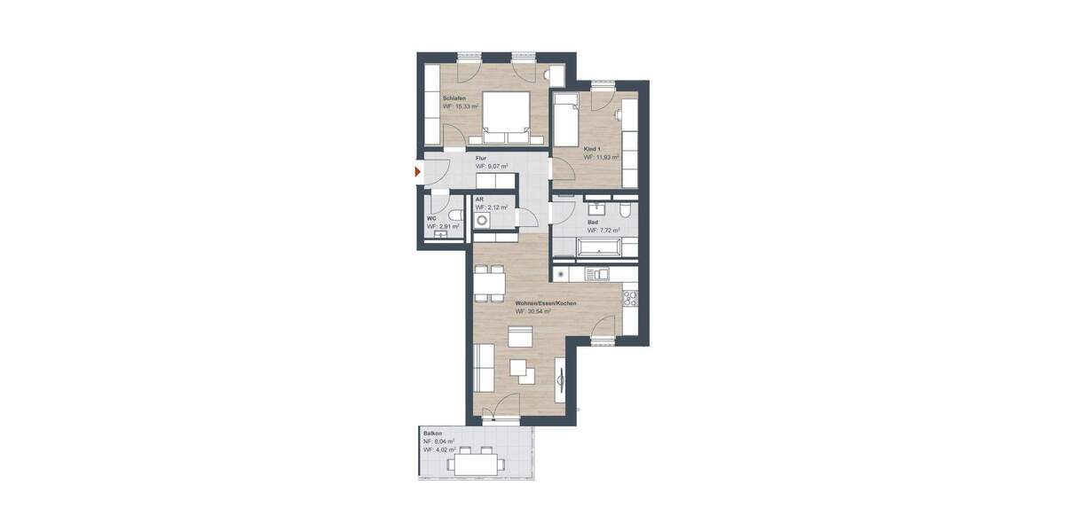 Etagenwohnung Röthenbach an der Pegnitz Röthenbach - 3 Zimmer, 83 m&sup2;, 492.964&euro; | Angebot:25898193