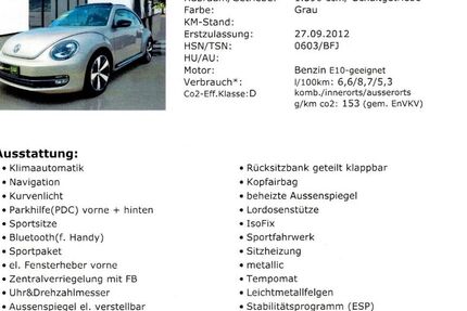 VW Beetle 113.000 km 9.900 &euro; Nürnberg 90459