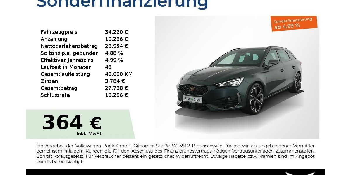 Cupra Leon 37.350 km 34.220 &euro; Nürnberg 90441