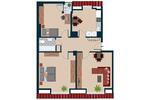 Dachgeschoßwohnung Nürnberg Kleinweidenmühle - 3 Zimmer, 68 m&sup2;, 335.000&euro; | Angebot:26789097