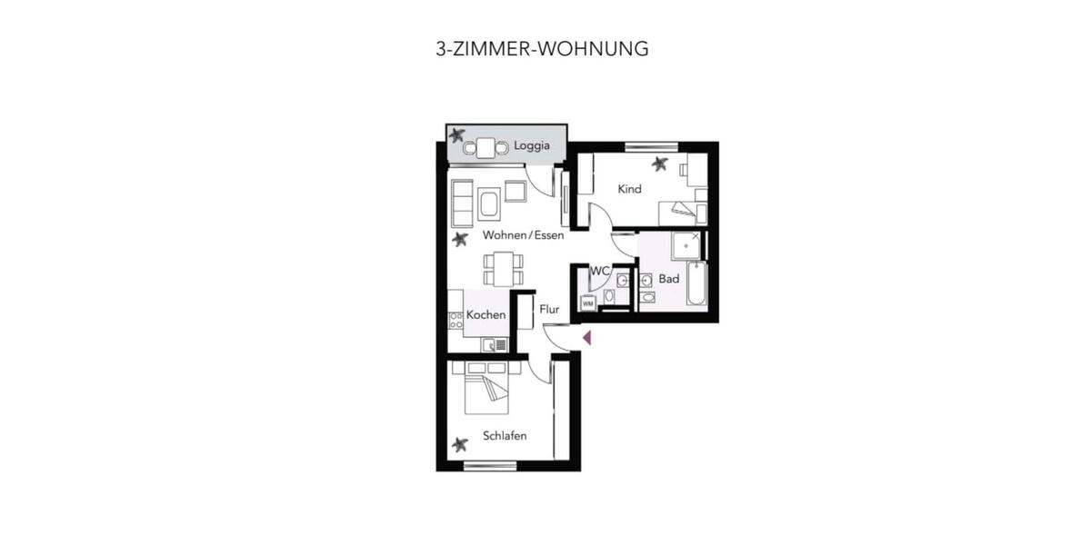 Etagenwohnung Nürnberg Eberhardshof - 3 Zimmer, 85 m&sup2;, 1.630&euro; | Angebot:25043740