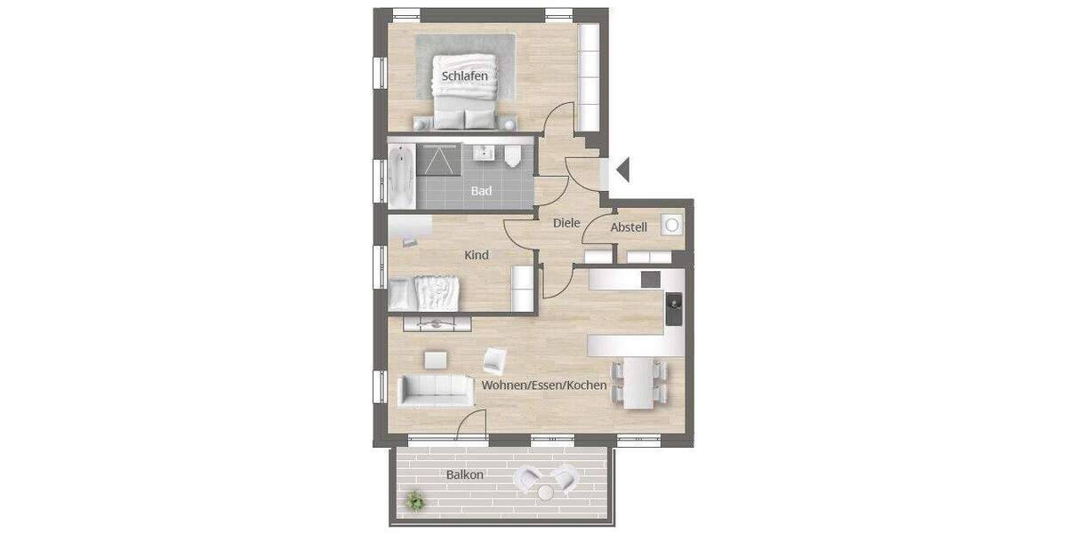 Etagenwohnung Bubenreuth - 3 Zimmer, 80 m&sup2;, 535.000&euro; | Angebot:25801828