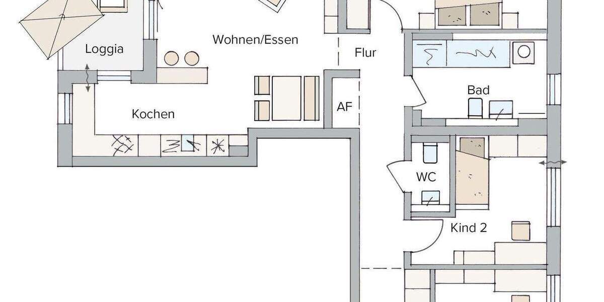 Etagenwohnung Nürnberg Spitalhof - 4 Zimmer, 100 m&sup2;, 677.814&euro; | Angebot:25970614