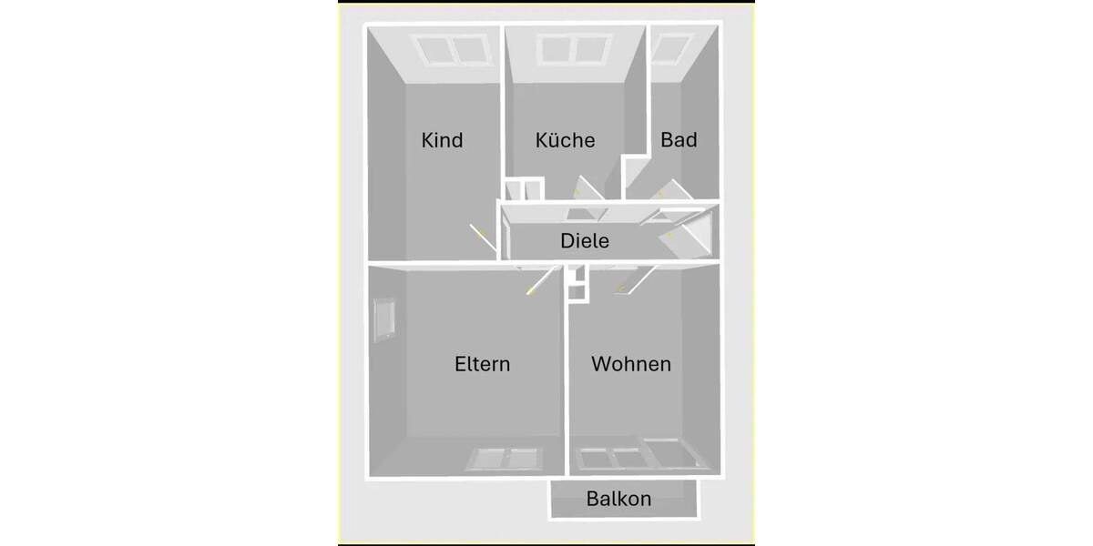 Etagenwohnung Nürnberg Schweinau - 3 Zimmer, 47 m&sup2;, 175.000&euro; | Angebot:25805872