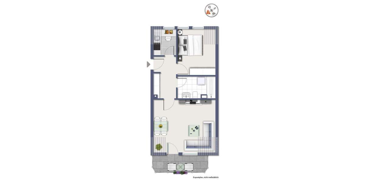 Etagenwohnung Nürnberg Steinbühl - 2 Zimmer, 49 m&sup2;, 137.400&euro; | Angebot:25862772