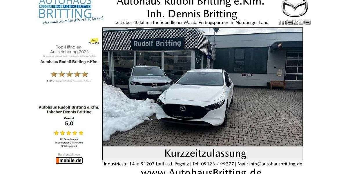 Mazda 3 5.000 km 24.790 &euro; Lauf an der Pegnitz 91207