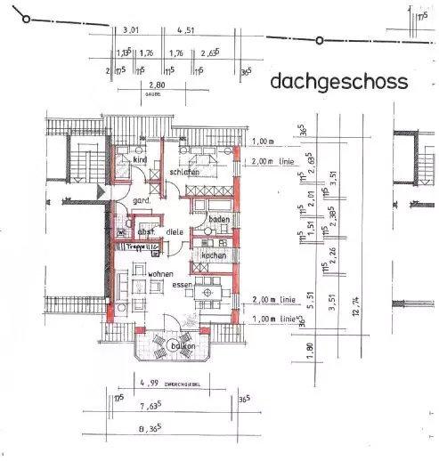 Dachgeschoßwohnung Heroldsbach - 3.5 Zimmer, 106 m&sup2;, 1.160&euro; | Angebot:26119763