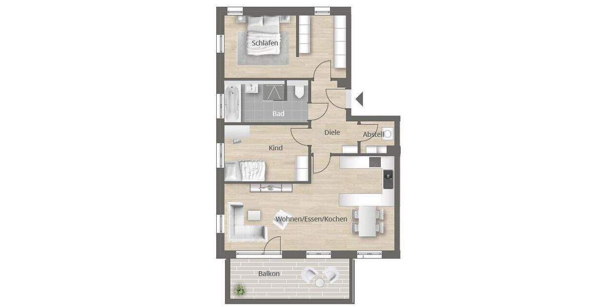 Etagenwohnung Bubenreuth - 3 Zimmer, 80 m&sup2;, 535.000&euro; | Angebot:25822372