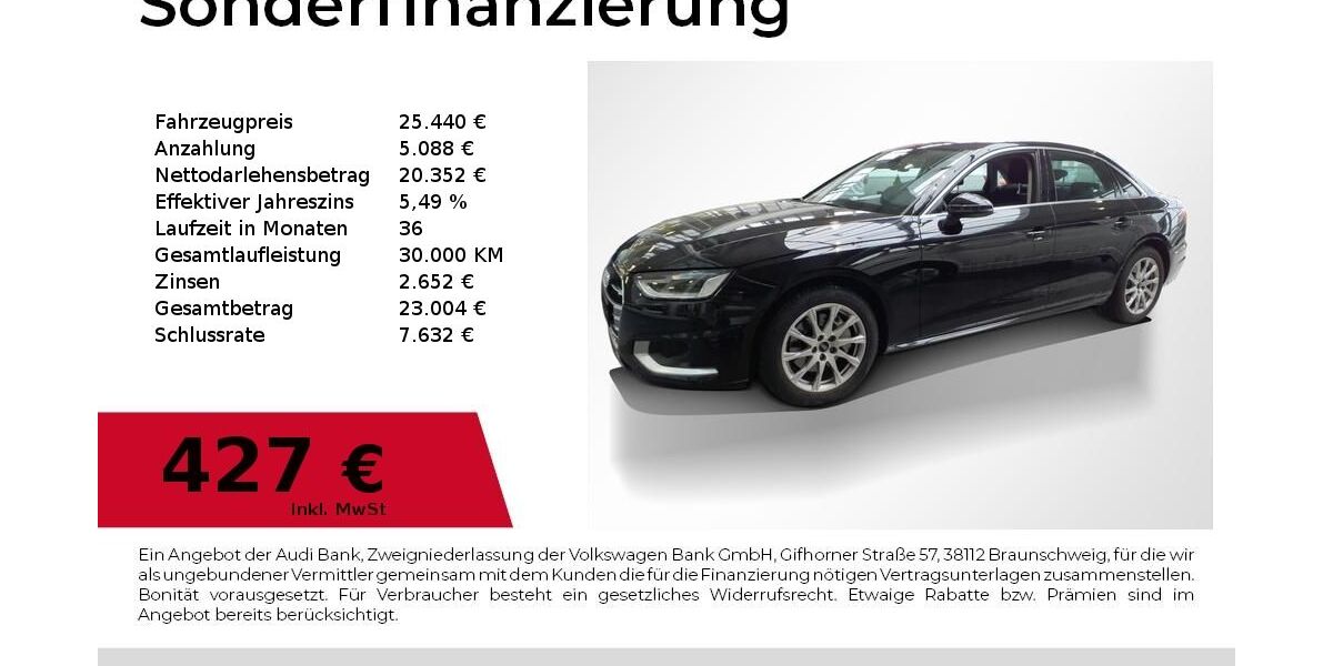 Audi A4 49.600 km 25.440 &euro; Nürnberg 90441