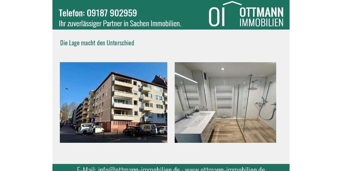 Etagenwohnung Nürnberg Gärten hinter der Veste - 3 Zimmer, 80 m&sup2;, 305.000&euro; | Angebot:25451651