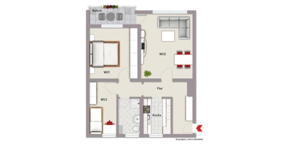 Etagenwohnung Nürnberg Eberhardshof - 1 Zimmer, 22 m&sup2;, 475&euro; | Angebot:25639212