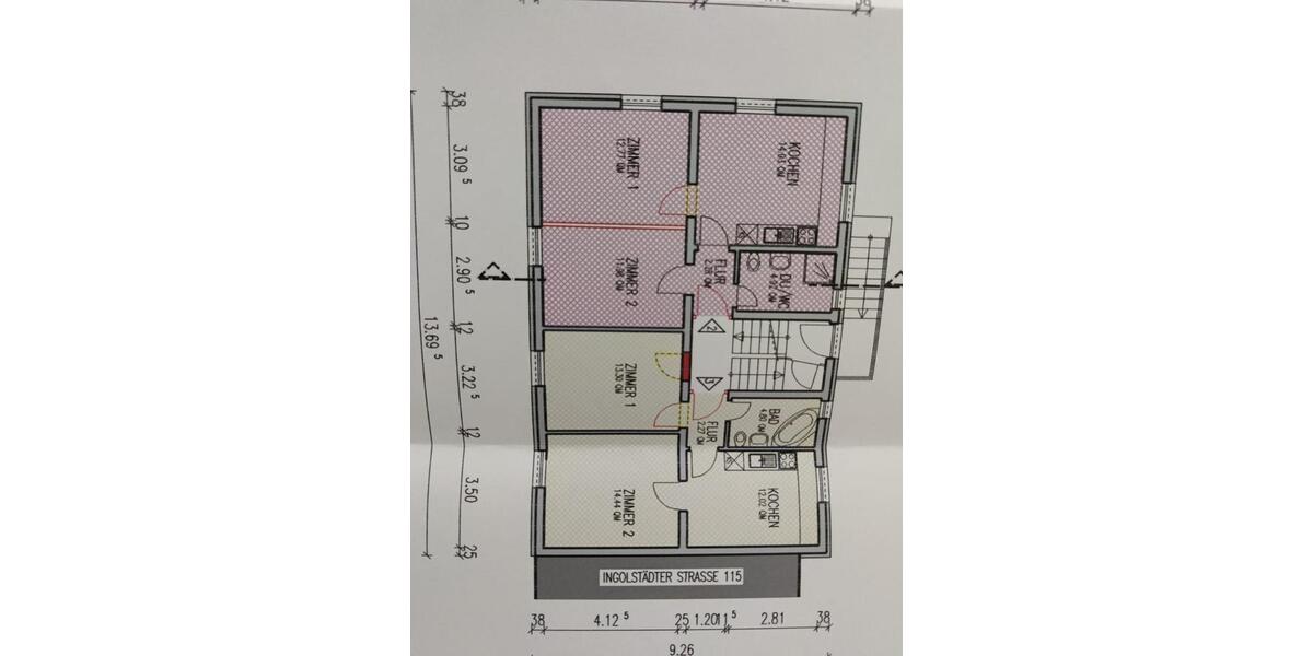 Erdgeschoßwohnung Nürnberg Hasenbuck - 1 Zimmer, 100 m&sup2;, 420&euro; | Angebot:26603757
