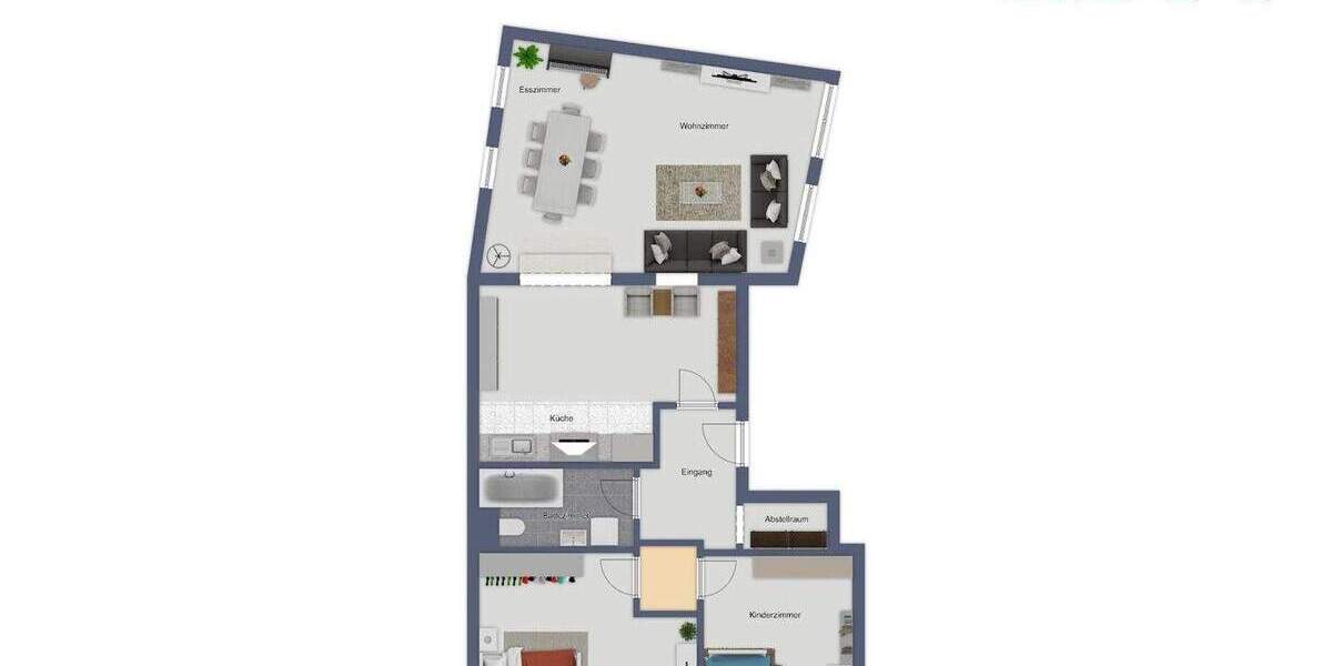 Etagenwohnung Nürnberg Tafelhof - 3 Zimmer, 115 m&sup2;, 1.120&euro; | Angebot:25750279