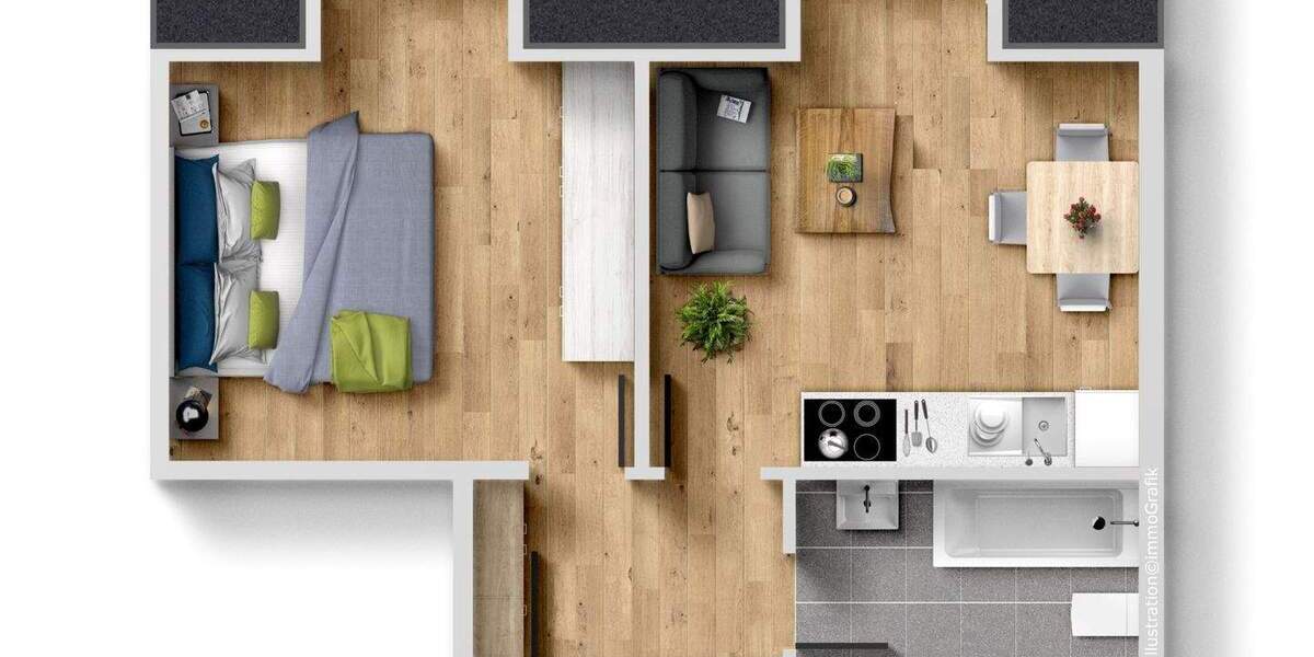 Etagenwohnung Nürnberg Lorenz - 2 Zimmer, 250.000&euro; | Angebot:25662155