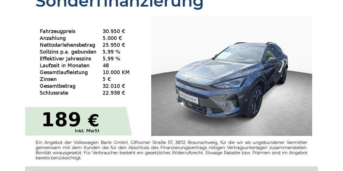 Cupra Formentor 16.000 km 30.950 &euro; Roth 91154