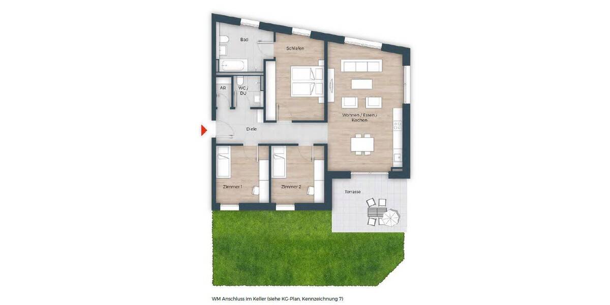 Terrassenwohnung Nürnberg Großreuth h d Veste - 4 Zimmer, 102 m&sup2;, 899.850&euro; | Angebot:25985116