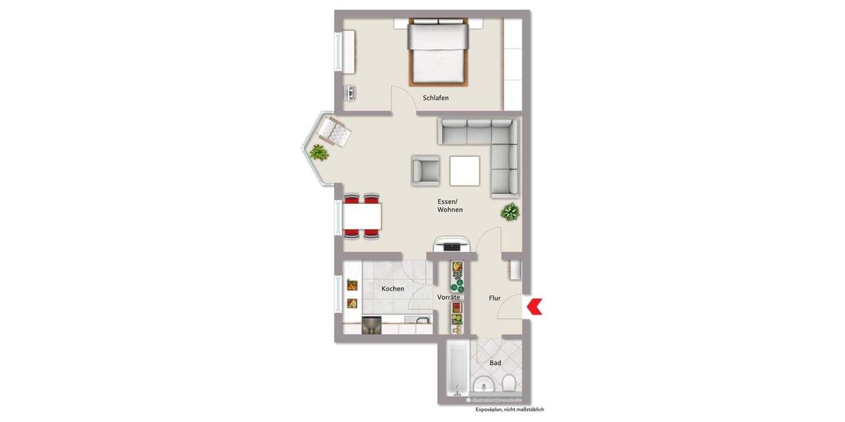Etagenwohnung Fürth Innenstadt - 2 Zimmer, 59 m&sup2;, 179.000&euro; | Angebot:25862771