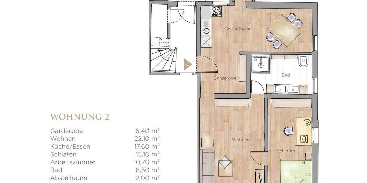 Etagenwohnung Fürth Innenstadt - 3 Zimmer, 467.000&euro; | Angebot:25680543
