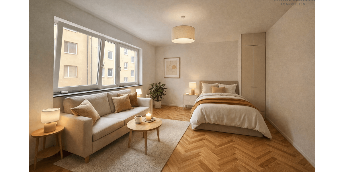 Etagenwohnung Nürnberg Gibitzenhof - 1 Zimmer, 27 m&sup2;, 136.000&euro; | Angebot:25994543