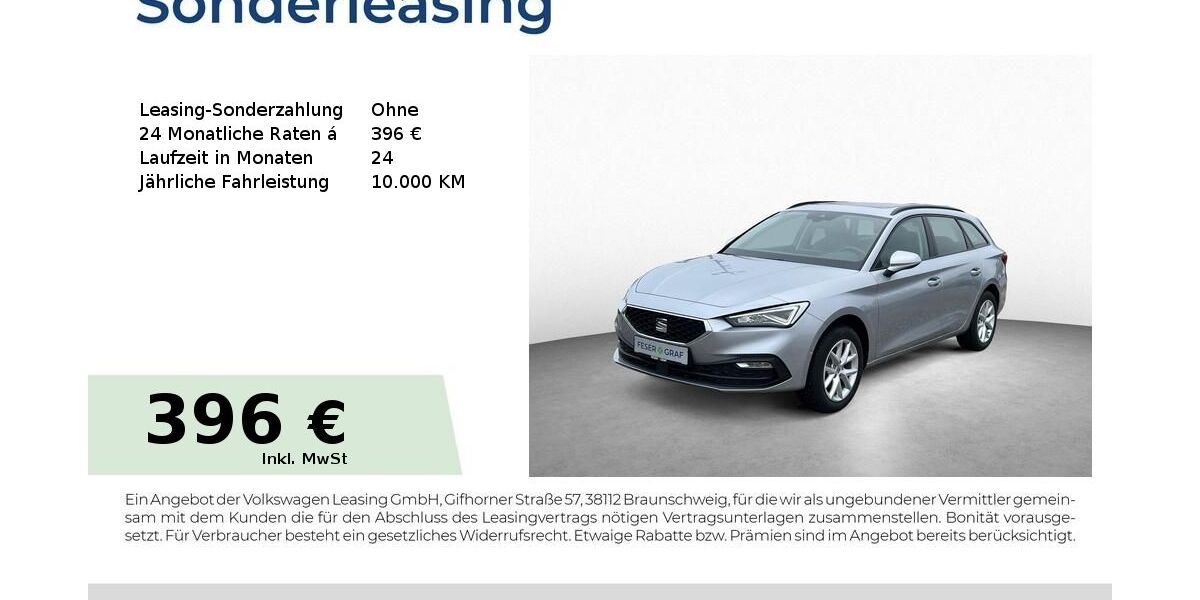 Seat Leon 9.990 km 33.180 &euro; Schwabach 91126