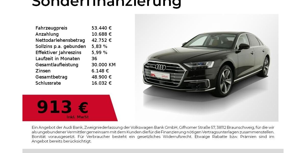 Audi A8 39.999 km 51.880 &euro; Nürnberg 90441