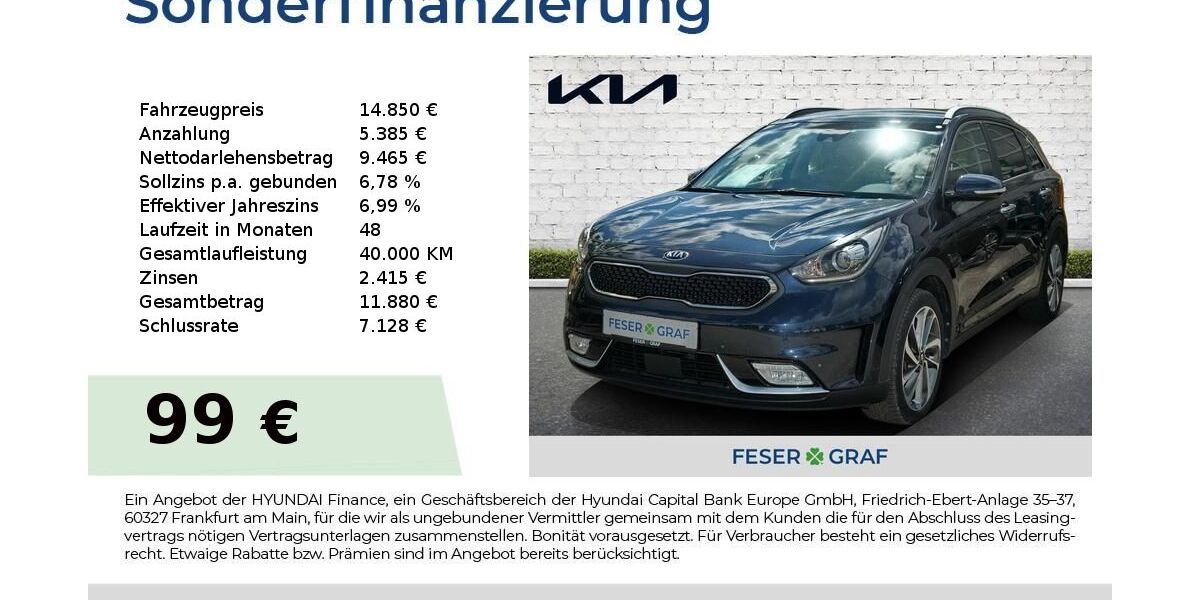 Kia Niro 63.417 km 14.850 &euro; Roth 91154