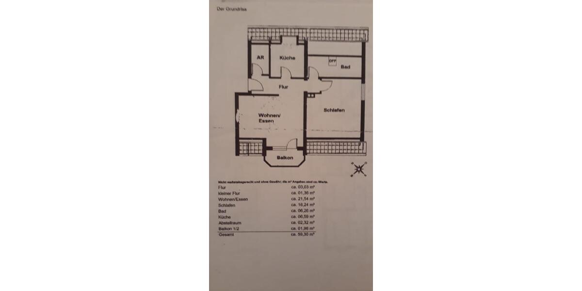 Etagenwohnung Cadolzburg - 2.5 Zimmer, 59 m&sup2;, 215.000&euro; | Angebot:26964300