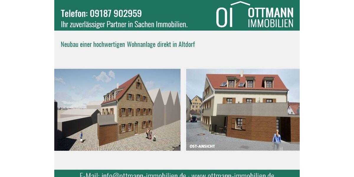 Etagenwohnung Altdorf b. Nürnberg Altdorf - 3 Zimmer, 92 m&sup2;, 496.000&euro; | Angebot:25689581