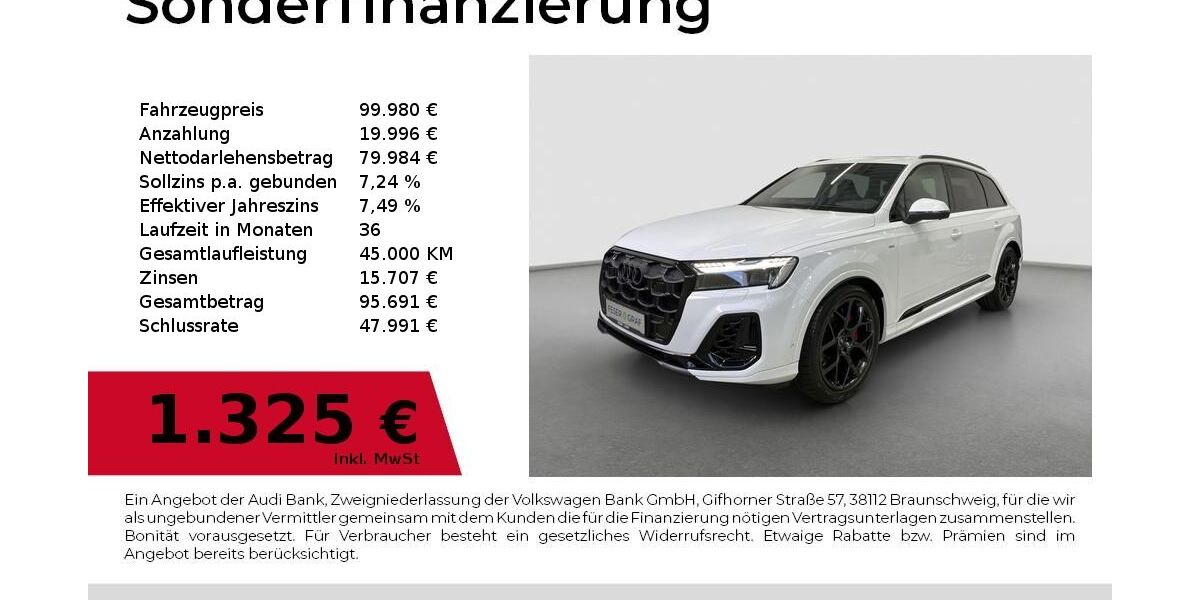 Audi Q7 4.900 km 99.980 &euro; Fürth 90763