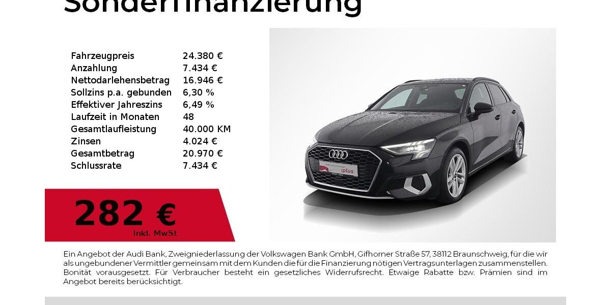 Audi A3 83.900 km 24.380 &euro; Nürnberg 90411