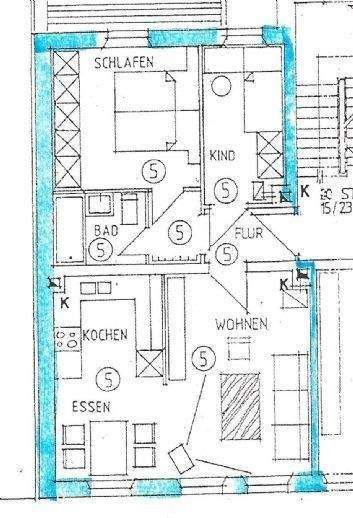 Etagenwohnung Nürnberg St Peter - 2 Zimmer, 50 m&sup2;, 570&euro; | Angebot:25820316