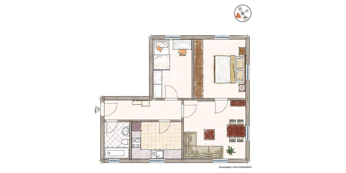 Etagenwohnung Erlangen Innenstadt - 3 Zimmer, 68 m&sup2;, 320.000&euro; | Angebot:25681342