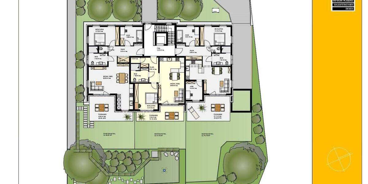 Etagenwohnung Nürnberg Großgründlach - 4 Zimmer, 90 m&sup2;, 599.330&euro; | Angebot:26016378