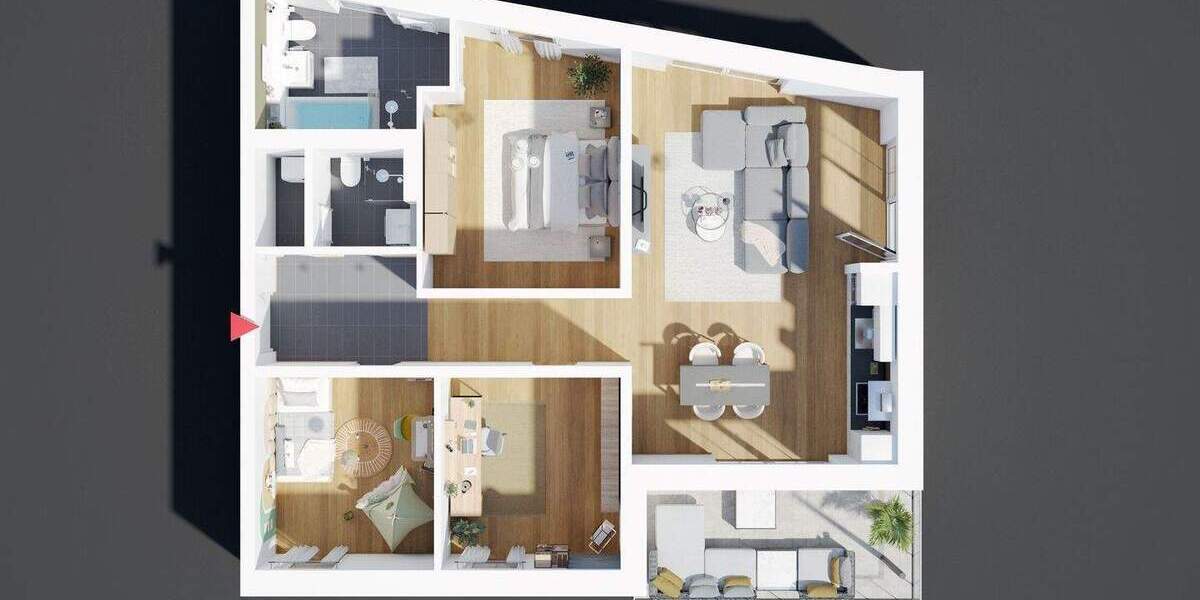 Terrassenwohnung Nürnberg Großreuth h d Veste - 4 Zimmer, 102 m&sup2;, 899.850&euro; | Angebot:26028263