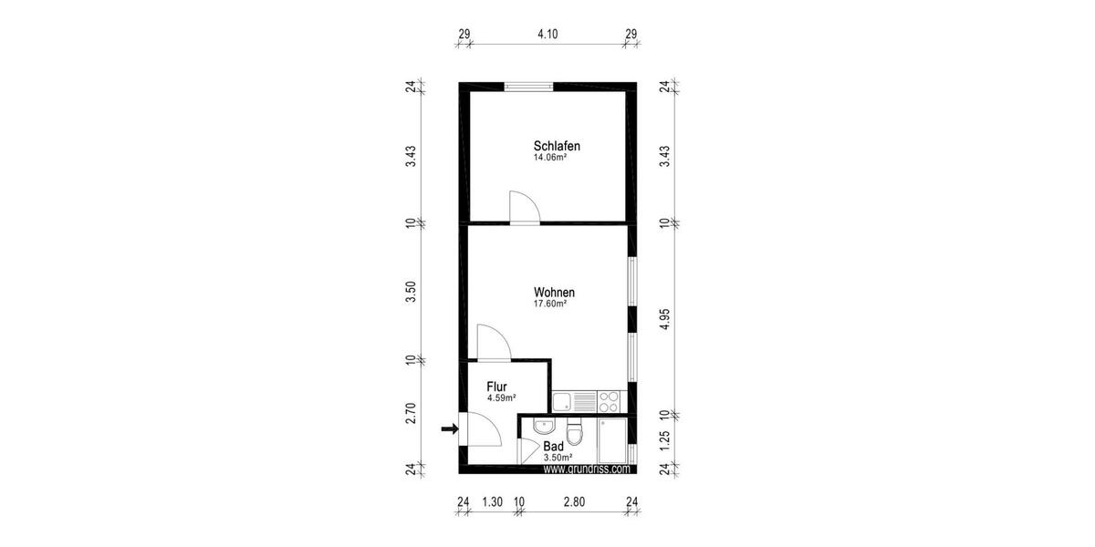 Etagenwohnung Herzogenaurach - 2 Zimmer, 40 m&sup2;, 129.000&euro; | Angebot:25942094